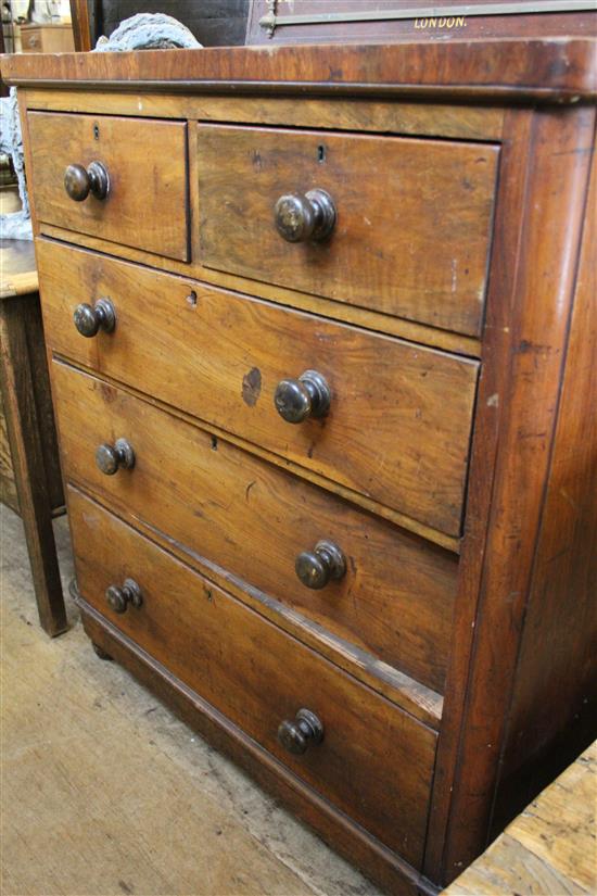 Late Victorian mahogany chest of drawers